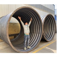 热镀锌钢波纹涵管 Q235金属波纹管涵 涵洞排水道路加宽